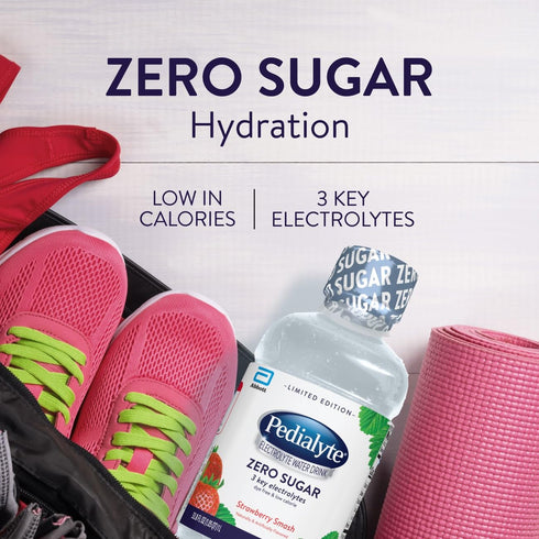 1 Pack 4 Pedialyte Electrolyte Water With Zero Sugar | Hydration With Key Electrolytes | Hydration Low in Calories |