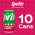 Pack, 7.5 oz 10 Pack Sprite Winter Spiced Cranberry Soda Soft Drink Fridge fl Mini Cans