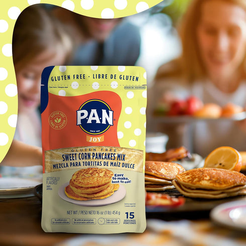 1 lb (Pack 1) P.A.N Sweet Corn Pancakes Mix Gluten Free Easy to Prepare