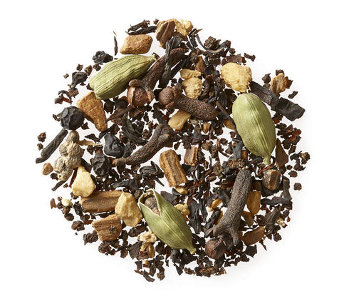 Golden Moon Tea Organic Masala Chai Black Tea - Pure & Authentic Blend - Loose Leaf, Non-GMO - Half Pound (96 Servings)