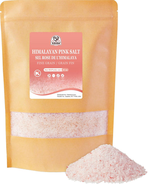 52USA Himalayan Pink Salt Fine, Fine Salt 2 lb, Pink Himalayan Sea