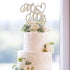 Mr and Mrs Love Cake Topper, Gold Crystal Rhinestone Wedding Anniversary Party Decoration
