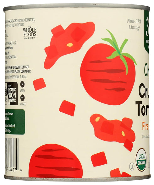 365 28 by Whole Foods Market, Organic Crushed Tomatoes, Fire Roasted, Ounce