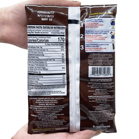 2 Pack Frozen 2 13.22 oz CHOCOMELHER Clasico - Milk Chocolate Flavored Coating for Chocobananos - Cobertura de