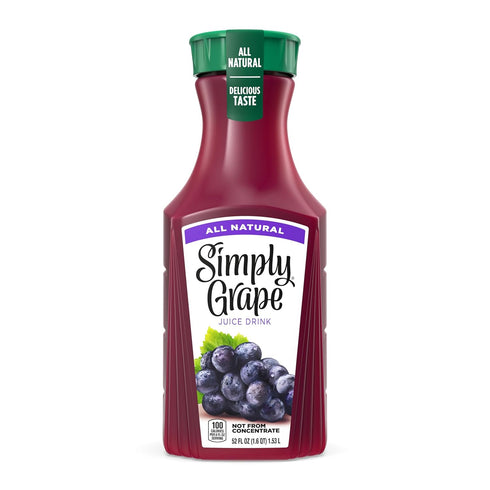 SIMPLY GRAPE FRUIT DRINK, 52oz