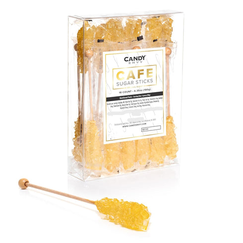 Candy Envy - Gold Caf Sugar Sticks Mini Rock Candy - 18