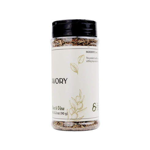 (3.2 Olive & Vine Dried Savory, Traditional Herb for Meat, Vegetables, Legumes, Satureja for Cooking Ounce)