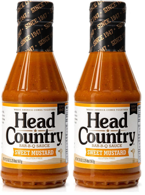 Head Country Bar-B-Q Sauce, Sweet Mustard | Soy Free, Gluten Free Barbecue