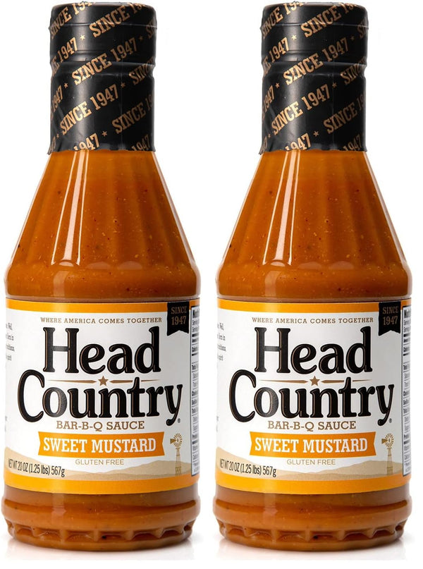 Head Country Bar-B-Q Sauce, Sweet Mustard | Soy Free, Gluten Free Barbecue