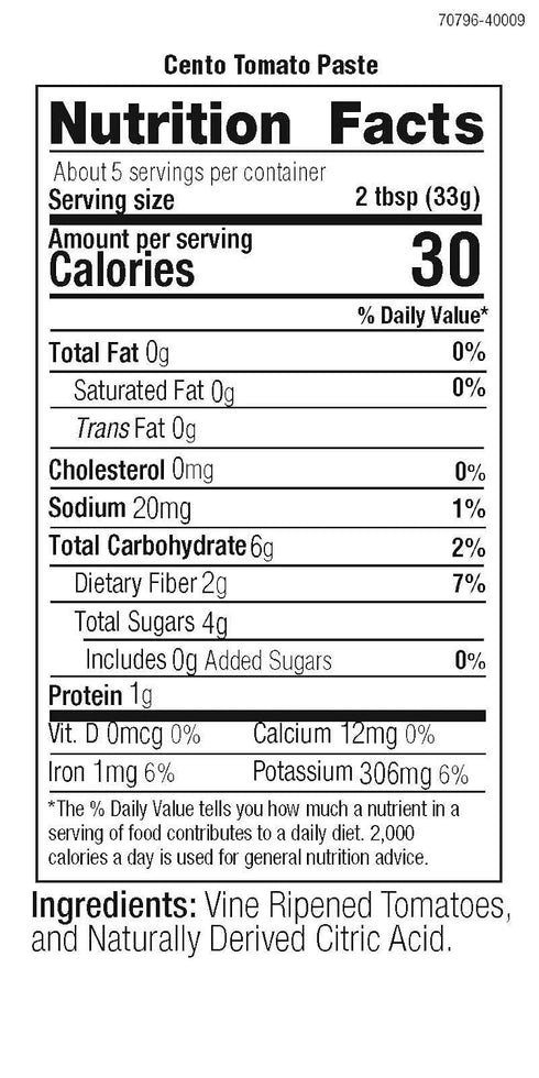 6 (Pack 48) Cento Tomato Paste, Ounce Cans
