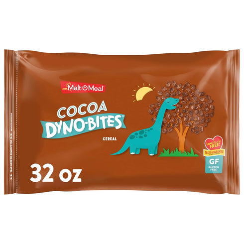 Malt-O-Meal Cocoa Dyno Bites Gluten Free Breakfast Cereal, Crispy Rice Puff Cereal,