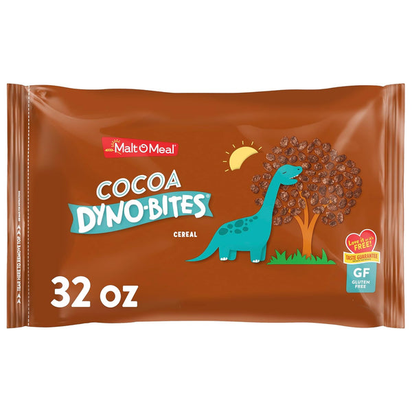 Malt-O-Meal Cocoa Dyno Bites Gluten Free Breakfast Cereal, Crispy Rice Puff Cereal,