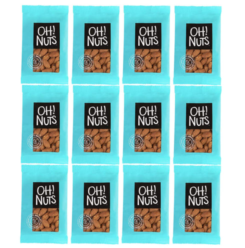 Oh! Nuts Almonds Roasted Salted Individual Nut Snacks for On-the-Go - 12
