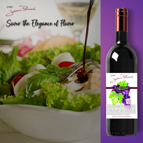 750ml (25oz) 18-Year Chef Jean Pierre's Italian Balsamic Vinegar - Rich Grape Flavor, Traditional Barrel Aged - Ideal
