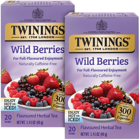 Twinings Wild Berries Tea - Naturally Caffeine-Free Herbal Infusion Bursting with Fresh