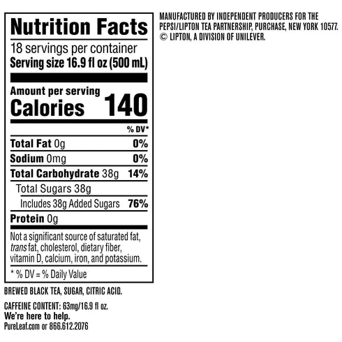 (16.9oz 18pk) Pure Leaf Sweet Iced Tea /