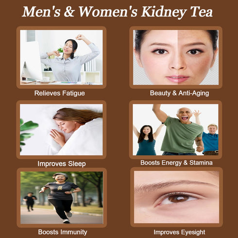 6 (2Pack-50Bags) Ginseng Five Treasures Tea - Kidney Tea Formula Ginseng Six Treasure Ingredients Wubao Herbal Red Date