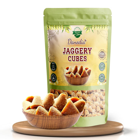 Danodia Foods Pure Jaggery Cubes (900g/1.98 lb) | Natural Desi Gud/Gur Made