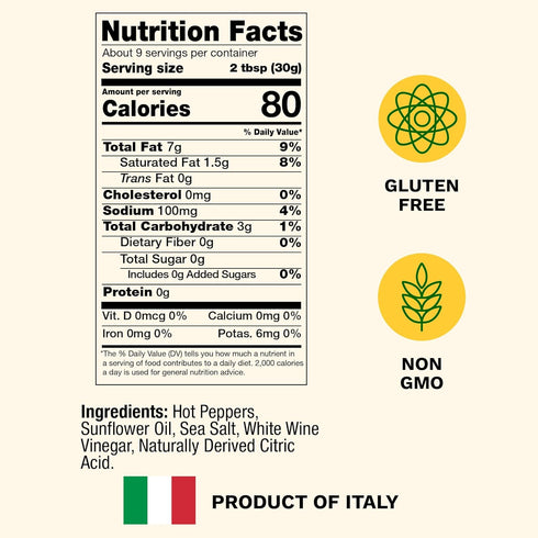 9.87 Oz, Packed Cento Extra Hot Calabrese Peperoncino Spread, Spicy Calabrese Paste from Italian Calabrian Chili