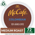 72 Count McCafe Colombian, Single Serve Coffee Keurig K-Cup Pods, Medium Roast