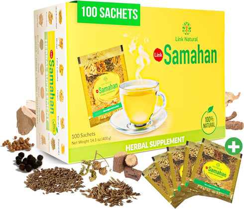 SAMAHAN Ayurvedic Herbal Tea Packets - Sri Lankan Ceylon Blend with 14