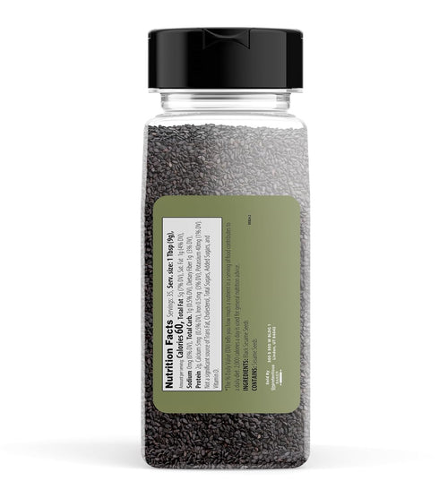 Unpretentious Black Sesame Seeds, 2 Cups, Whole, Natural Flavor with Nutty Taste