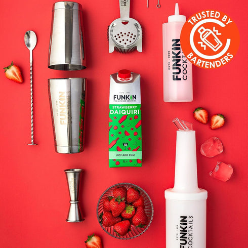 1L Funkin Strawberry Daiquiri Cocktail Mixer | Premium Real Fruit Mixer for Cocktails, Smoothies, and Non-Alcoholic