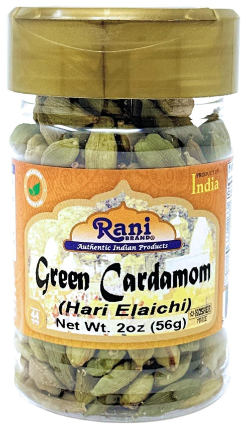 Rani Green Cardamom Pods Spice (Hari Elachi) 2oz (56g) PET Jar - All Natural, Vegan, Gluten Friendly, NON-GMO, Product