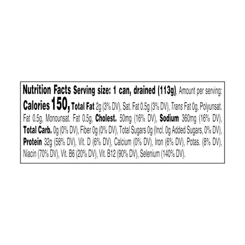 Albacore 4.6 oz Blue Harbor Fish Co. Wild Solid White Tuna in Water with Sea Salt - Can