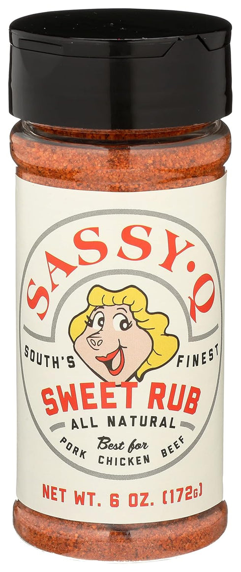 Sassy Q South's Finest BBQ Sweet Rub Best for Pork, Chicken, Beef