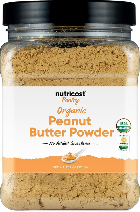 Nutricost Pantry Organic Peanut Butter Flour Powder (30 Servings) (12.7 oz) -