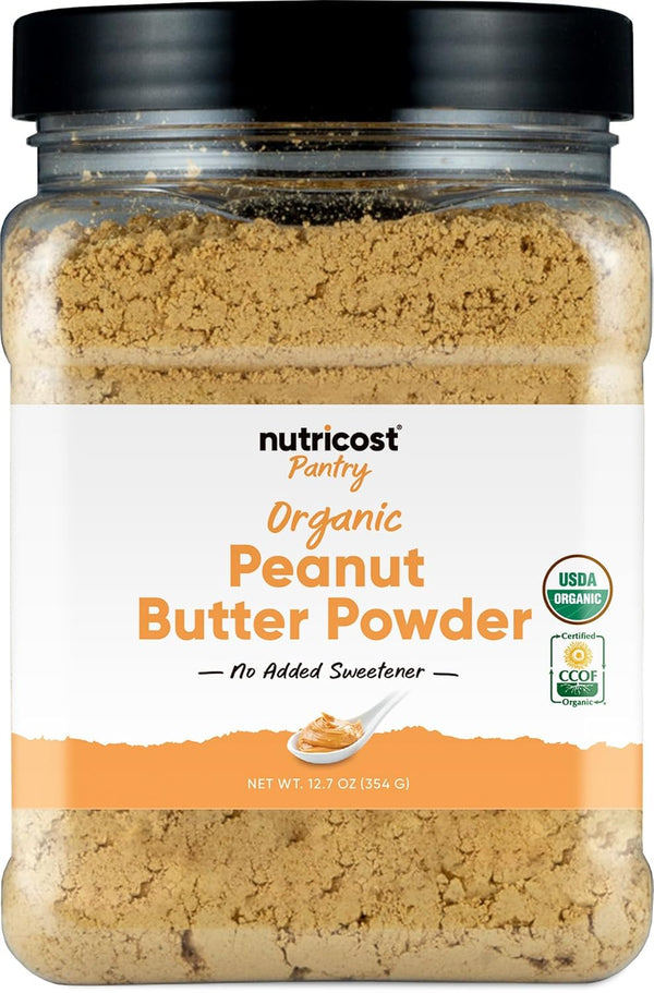 Nutricost Pantry Organic Peanut Butter Flour Powder (30 Servings) (12.7 oz) -