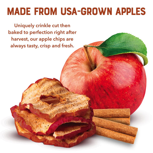 3.5oz 3 Pack Simple Slices Gourmet Nut Baked Apple Chips, USA Grown Sliced Dried Apples, Adults & Kids Vegan Snack