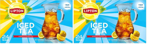 Lipton Unsweetened Iced Tea Bags, Gallon-Sized Zero Calories, 24 Total Tea Bags