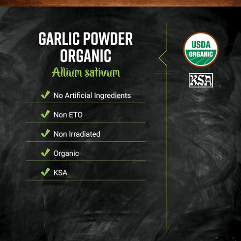 1lb Frontier Co-op Organic Garlic Powder, Bulk Bag - Natural Ground Powdered Garlic - Non-GMO and Kosher Certified
