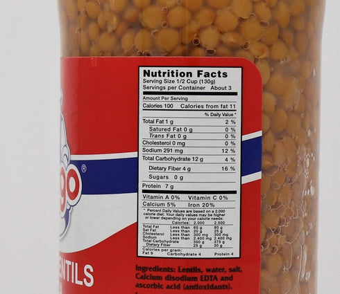 Luengo 570g Spanish Cooked Lentils Lentejas NET WT