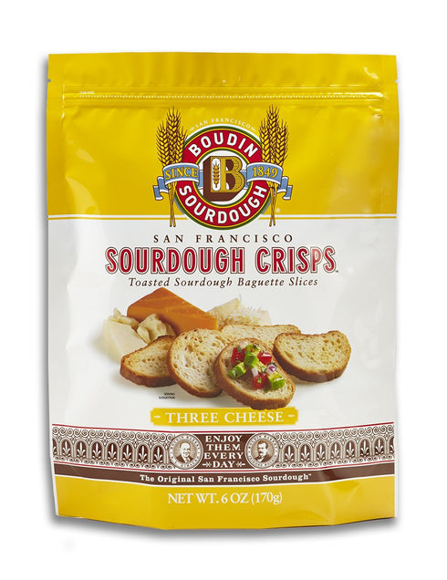 San Francisco Boudin Bakery Sourdough Crisps-Three Cheese