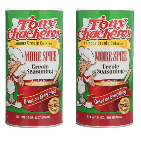 More Spice Creole Seasoning by Tony Chachere's - 14 oz (2 Pack)