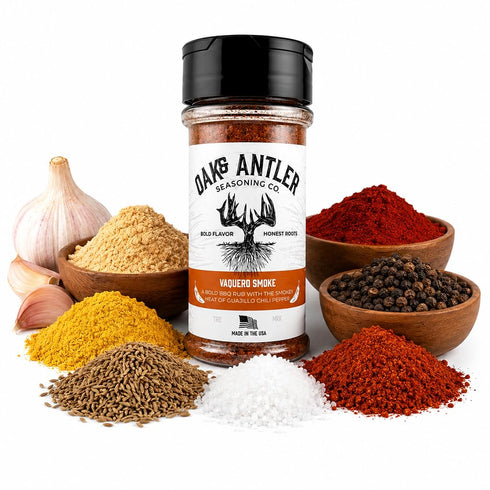 Oak & Antler Vaquero Smoke Seasoning, Small-Batch Guajillo Chili BBQ Rub Smoky