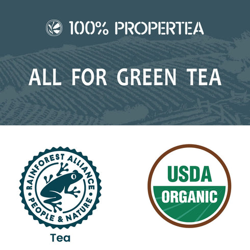 100% Bags,100 Count, Propertea Organic Green Tea Individually Wrapped, Rich in AntioxidantsHot