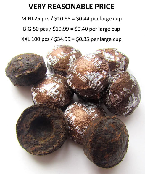 (100 (20 Jinglong Tea Factory - Puerh Tea Mini Tea Cakes Pcs) Ripe Mini Tuocha Ounce)