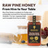 100% (10.6 oz) BEE and YOU Pine Raw Honey, Honeydew Honey, Wild-crafted, Natural, Unprocessed, Enzymes, Antioxidants