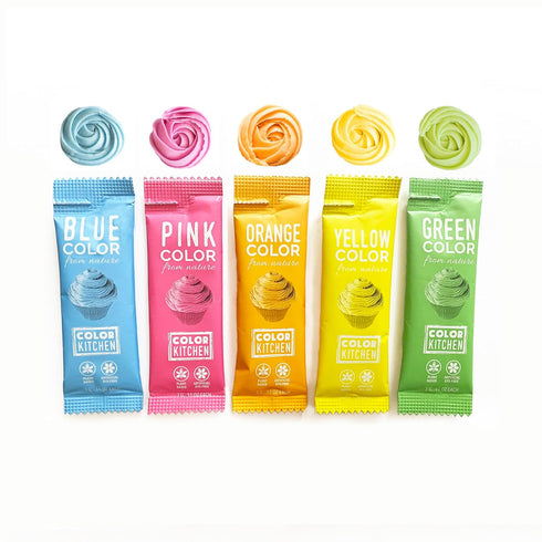 ColorKitchen Food Coloring 10-Pack – Plant-based, Artificial Dye-free, Gluten-free, Kosher, Non-GMO, Vegan