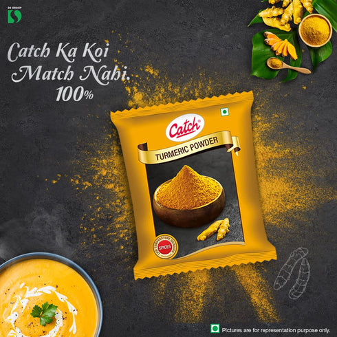 Catch 200g (7.05 oz) Turmeric Powder | Pure Ground Haldi with High Curcumin | Authentic Indian Spice for Cooking