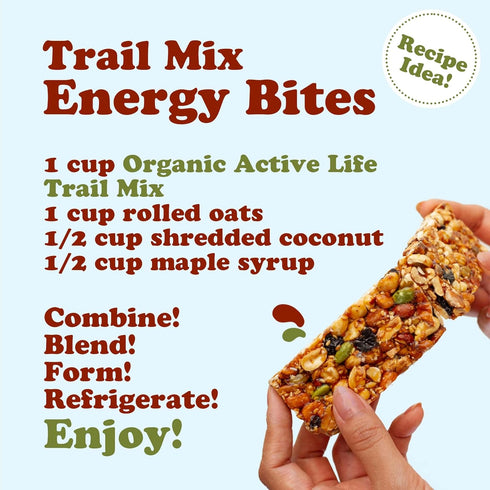 4 Food to Live Organic Active Life Trail Mix, Ounces Raw and Non-GMO Snack Mix Contains Cashews, Pumpkin Seeds