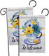 Afternoon Tea Bouquet Garden Flags 2pcs Pack Floral Sunflower Tulip Rose Orchid