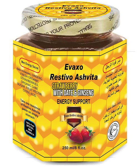 SHIFA MEN ENERGY Evaxo Restivo Ashvita Strawberry Honey for Men 8 oz