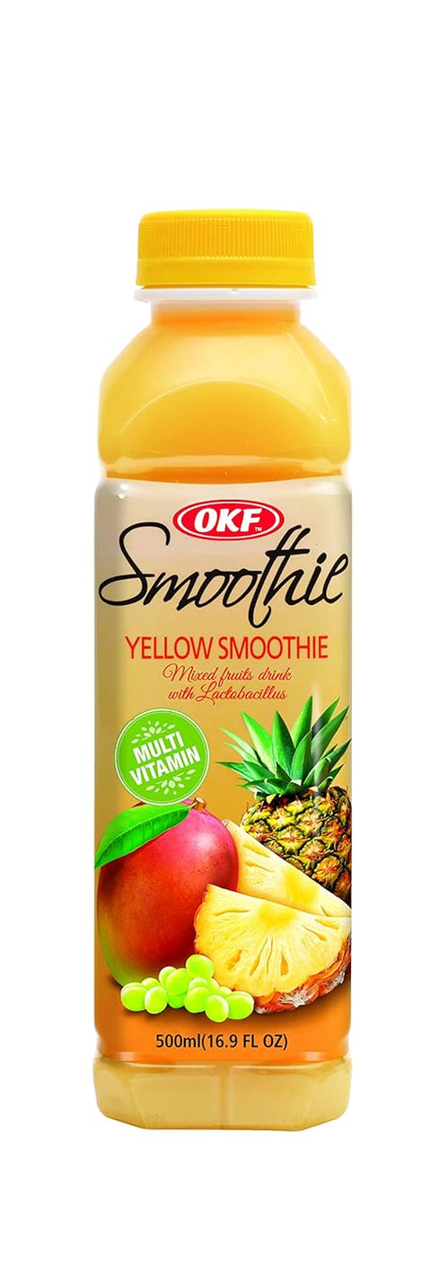 16.9 12 Pack) OKF Smoothie, Multi Vitamin Premium New Drink, Fluid Ounce (Yellow Smoothie