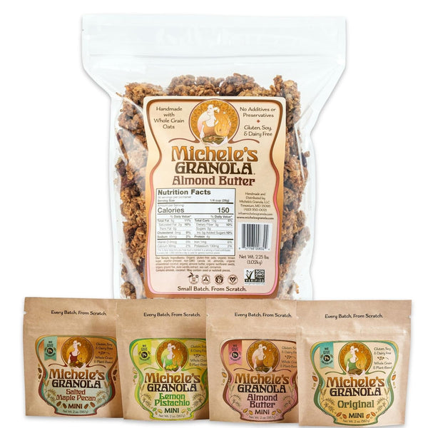 Michele's Granola Almond Butter Bulk and Michele's Mini Snack Packs, Variety Pack