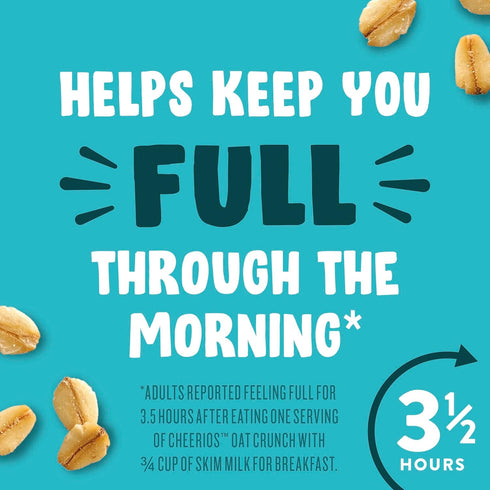 24 oz Cheerios Oat Crunch Almond Breakfast Cereal, Made with Whole Grain, Family Size